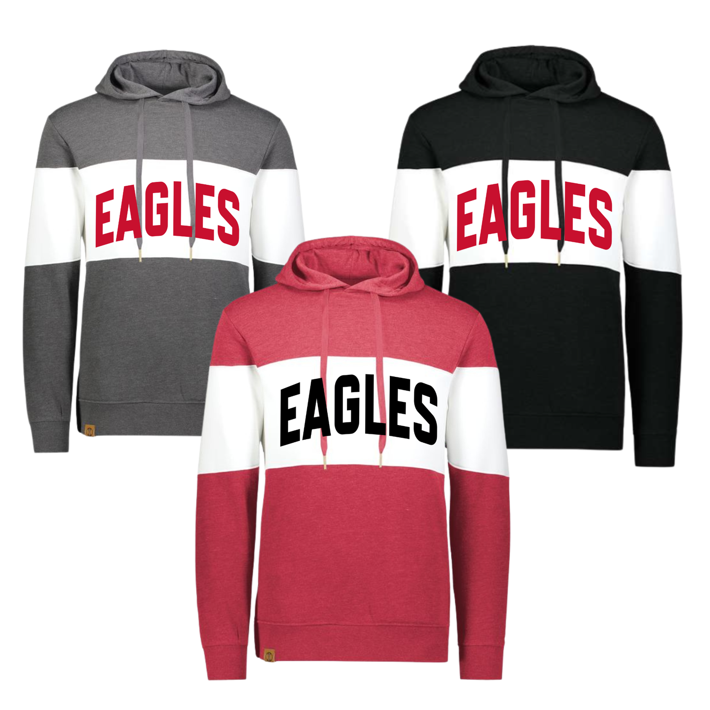 229563 Varsity Striped Hoodie- EAGLES