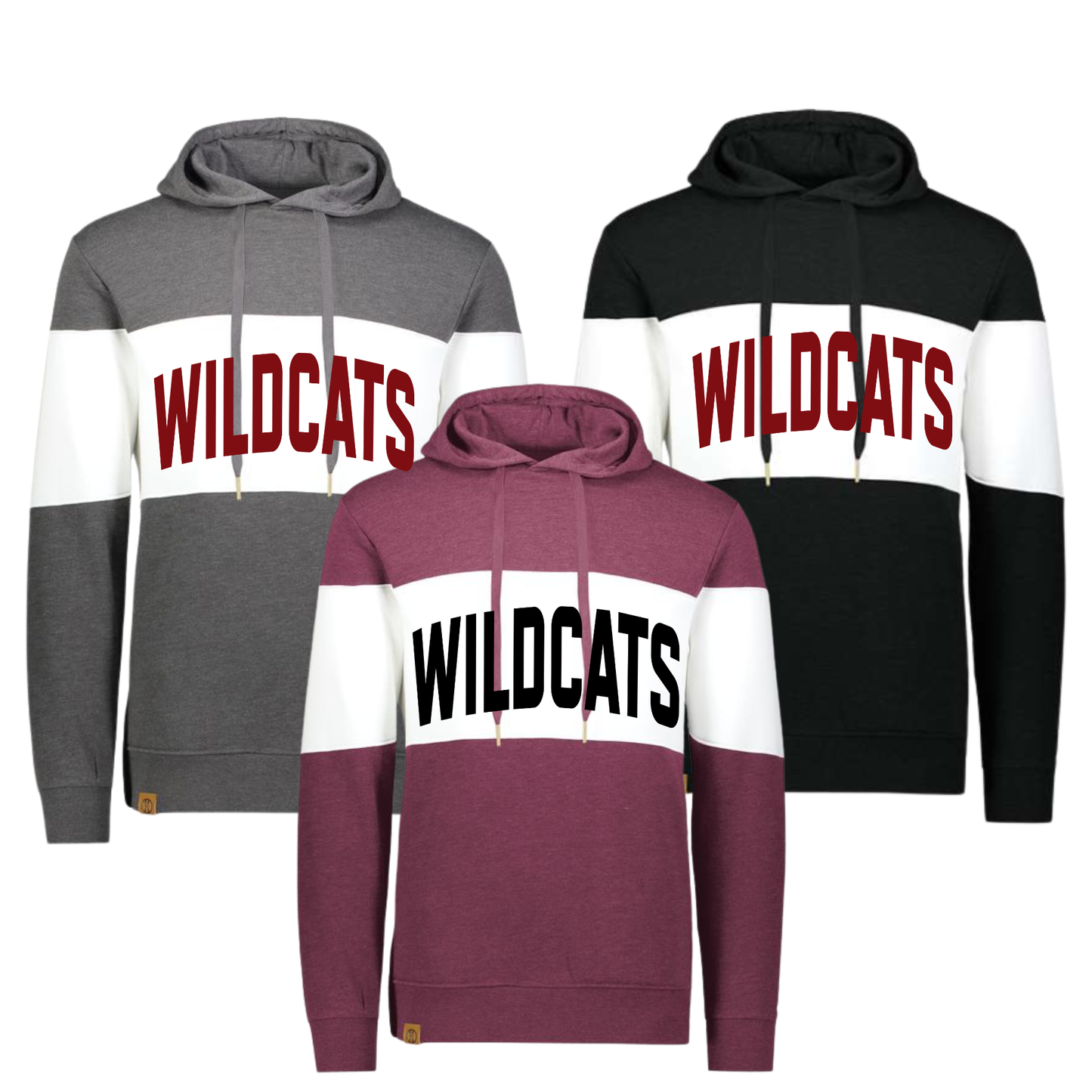 229563 Varsity Striped Hoodie- WILDCATS