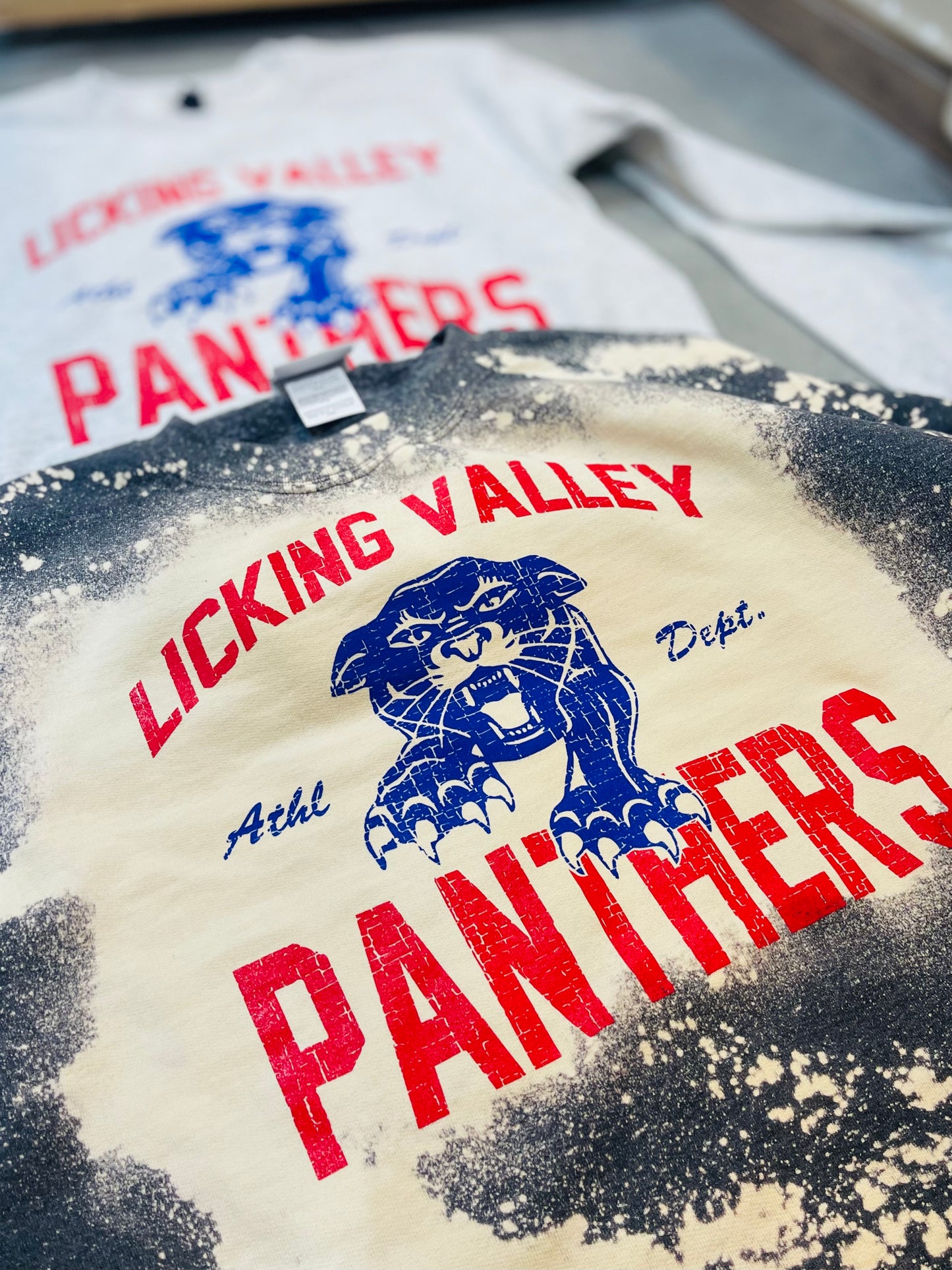 Bleached Athl. Dept. Tees and Sweatshirts- LV PANTHERS