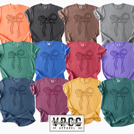 CUSTOM MASCOT BOWS TONE ON TONE TANKS, TEES AND SWEATSHIRTS