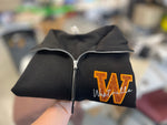 LADIES/YOUTH STYLE- FIT TRUE TO SIZE WITH ROOM- Varsity Letter Custom Glitter Embroidered 1/4 Zips- LADIES & YOUTH
