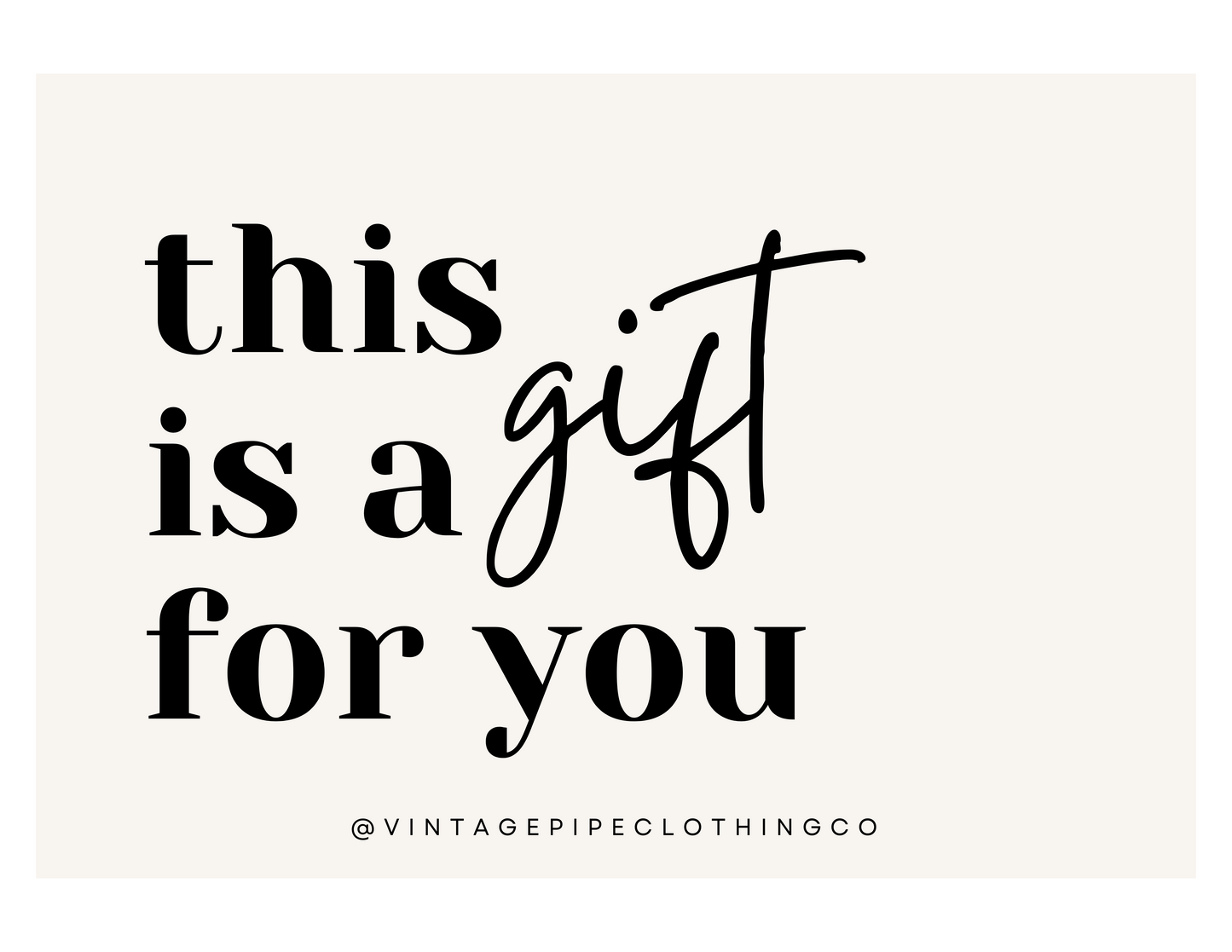Vintage Pipe Gift Voucher
