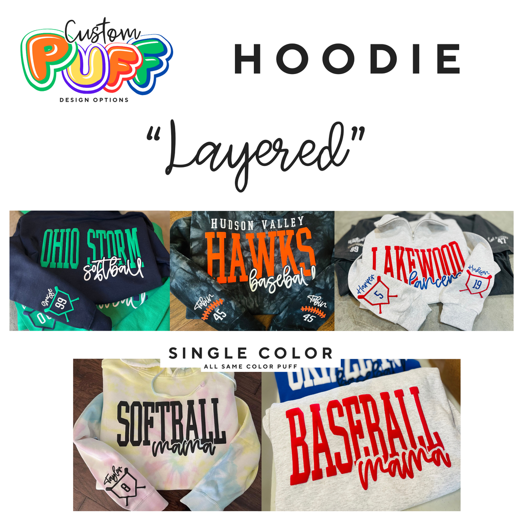 LAYERED PUFF DESIGN: Unisex Hoodie