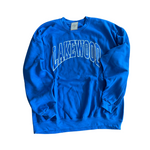 ADULT SMALL- LAKEWOOD VARSITY HEATHER BLUE CREW SWEATSHIRT- RTS