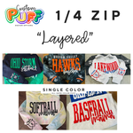LAYERED PUFF DESIGN: Unisex 1/4 Zip