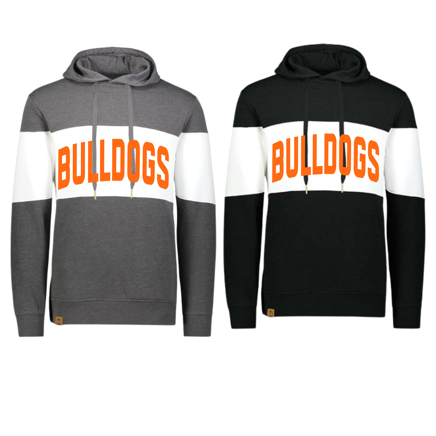 229563 Varsity Striped Hoodie- BULLDOGS