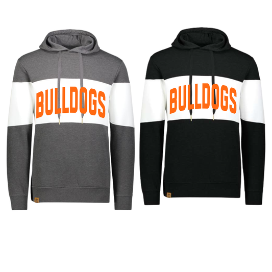 229563 Varsity Striped Hoodie- BULLDOGS