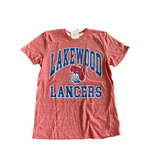 YOUTH XL- LAKEWOOD LANCERS THROWBACK RED MELANGE Tee- RTS