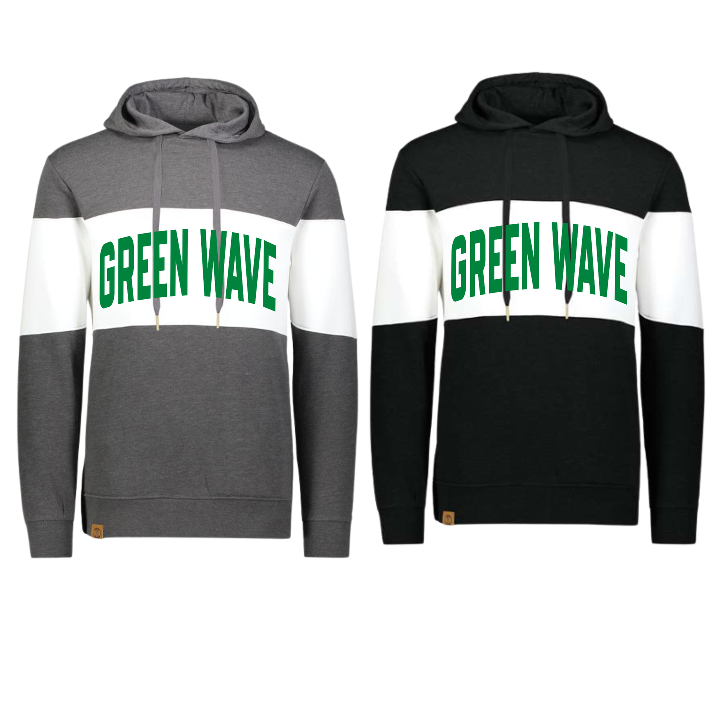 229563 Varsity Striped Hoodie- GREEN WAVE