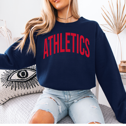 18000-UNISEX CREW SWEATSHIRT YOUTH & ADULT- ATHLETICS PUFF