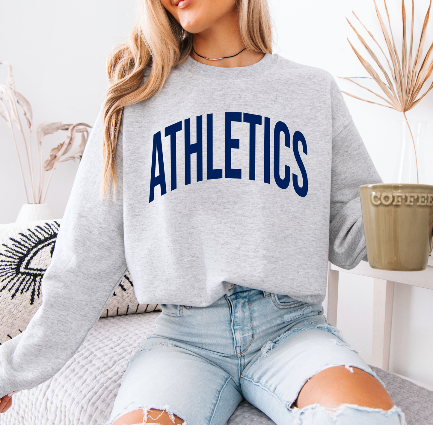 18000-UNISEX CREW SWEATSHIRT YOUTH & ADULT- ATHLETICS PUFF