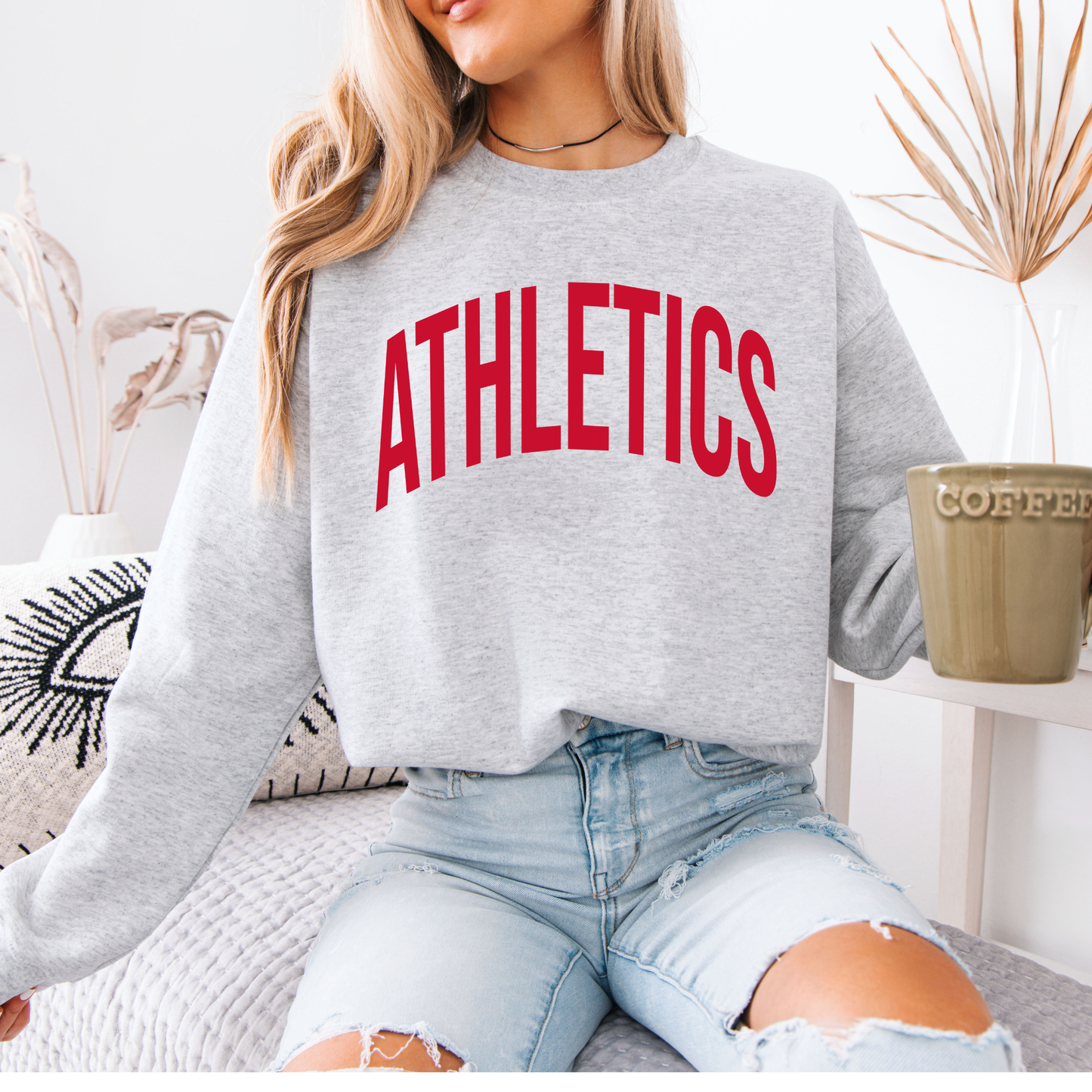 18000-UNISEX CREW SWEATSHIRT YOUTH & ADULT- ATHLETICS PUFF