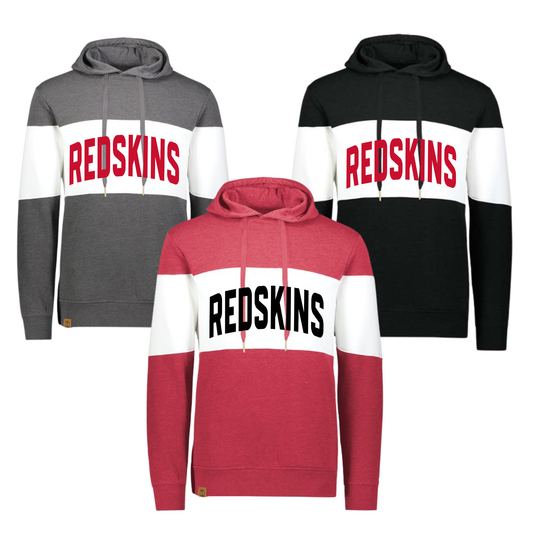 229563 Varsity Striped Hoodie- REDSKINS