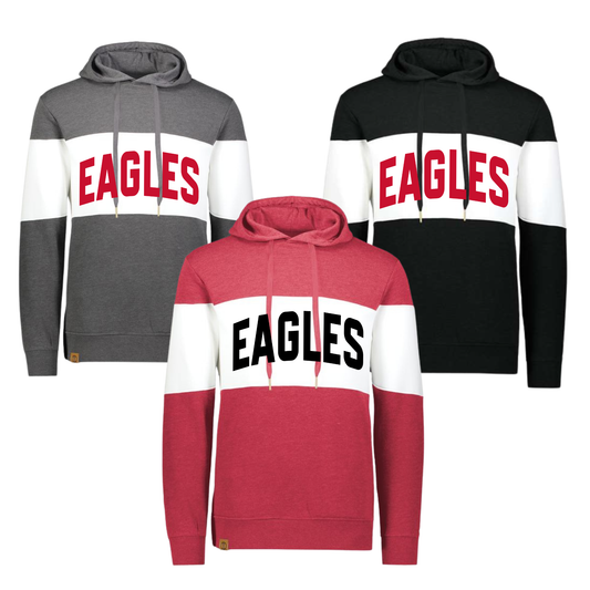 229563 Varsity Striped Hoodie- EAGLES