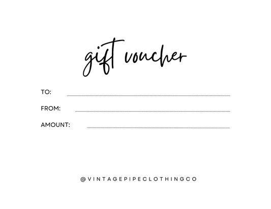 Vintage Pipe Gift Voucher