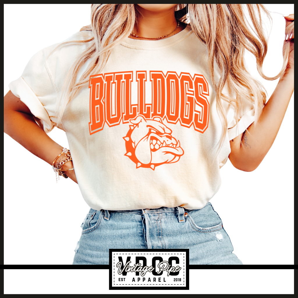 BULLDOGS ARCH MASCOT- IVORY