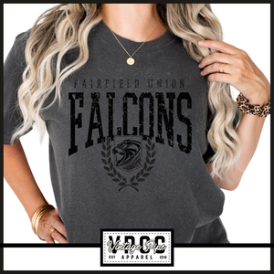FAIRLFIELD UNION FALCONS- Comfort Color Short Sleeve, Long Sleeve, Crop Tees and Crew Sweatshirts