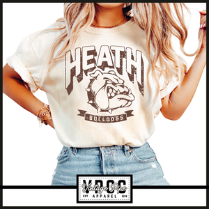 HEATH BULLDOGS MASCOT HEAD- IVORY