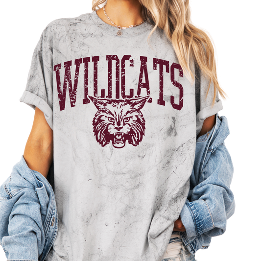 1745-WILDCATS- TEES & SWEATSHIRTS- Black Blast