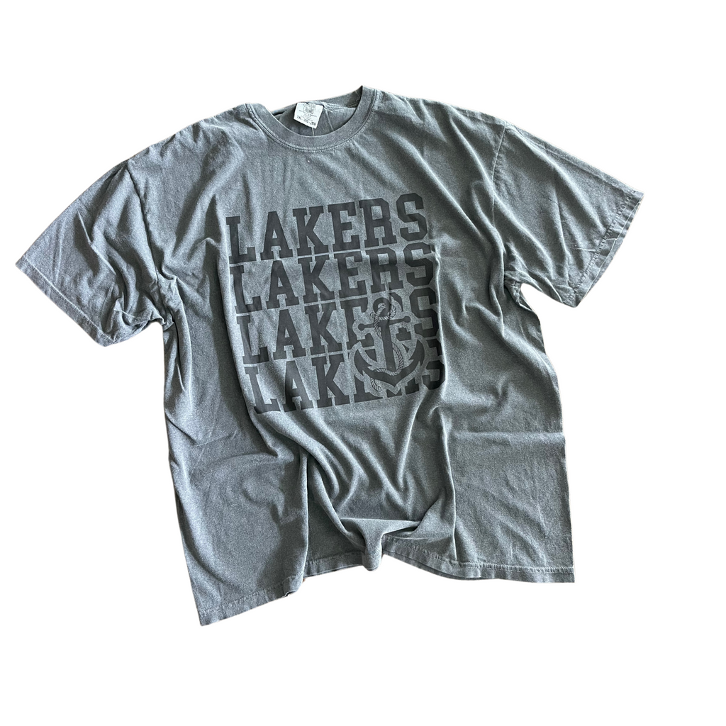 ADULT 2X- MILLERSPORT LAKERS STACKED- COMFORT COLOR TEE- RTS