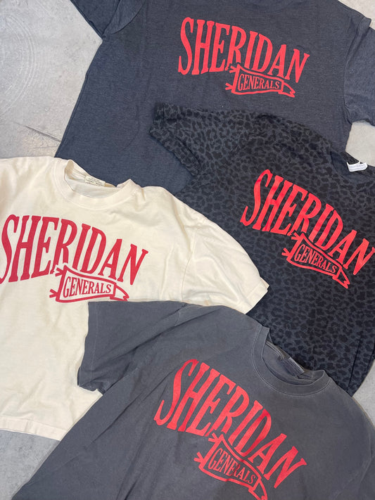 ** XL- HEATHER  BLACK TEE (TOP) Sheridan Pennant Tees- RTS