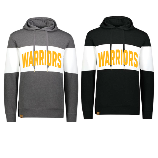 229563 Varsity Striped Hoodie- WARRIORS