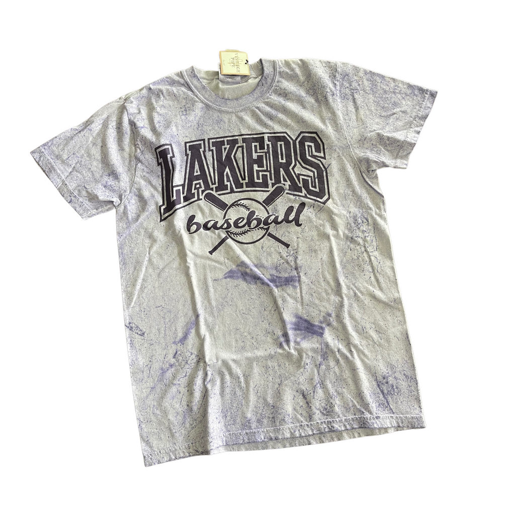 ADULT SMALL- MILLERSPORT LAKERS BASEBALL- COMFORT COLOR BLAST TEE- RTS