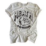 ADULT SMALL- HEATH BULLDOGS THROWBACK- IVORY Tee- RTS