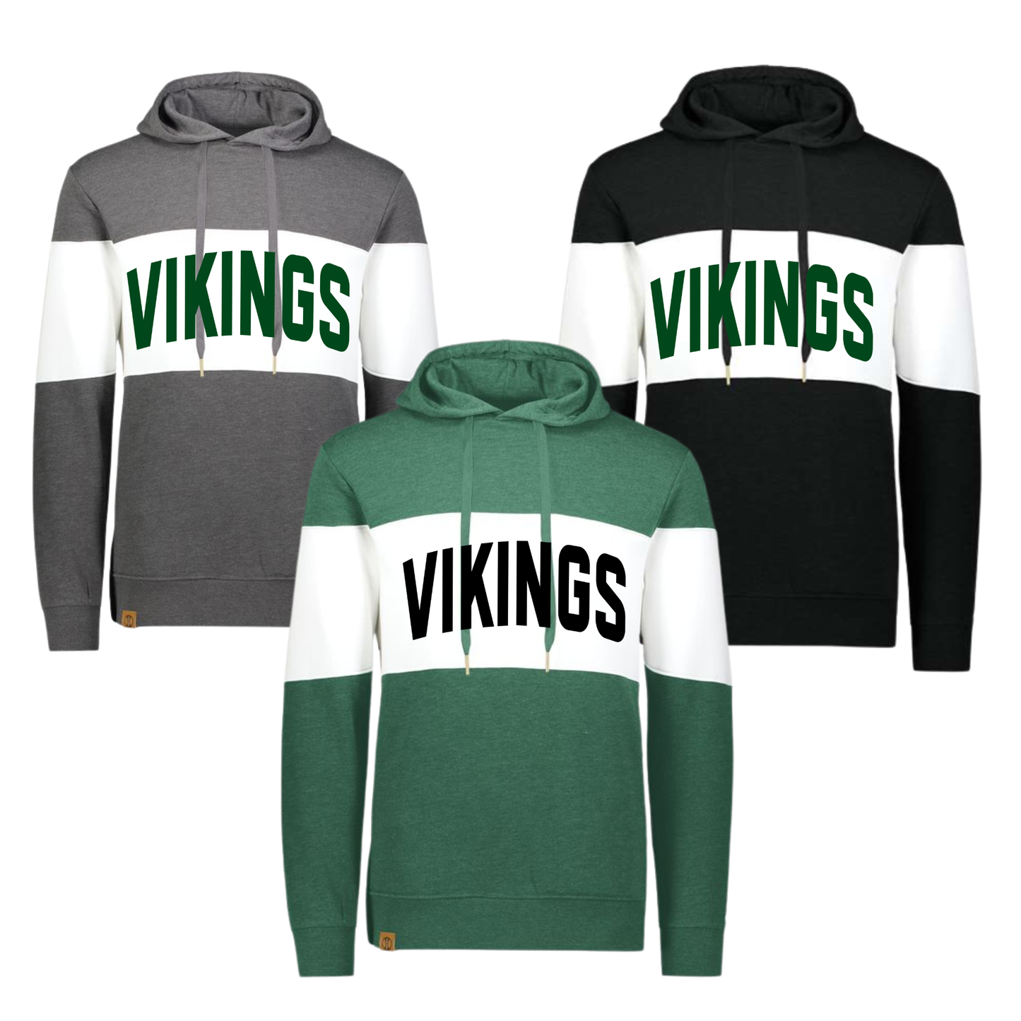 229563 Varsity Striped Hoodie- VIKINGS
