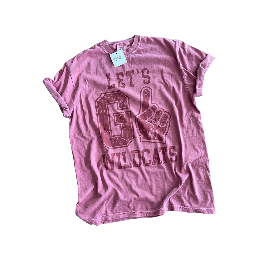 ADULT MEDIUM- LET'S GO WILDCATS- COMFORT COLOR TEE- RTS