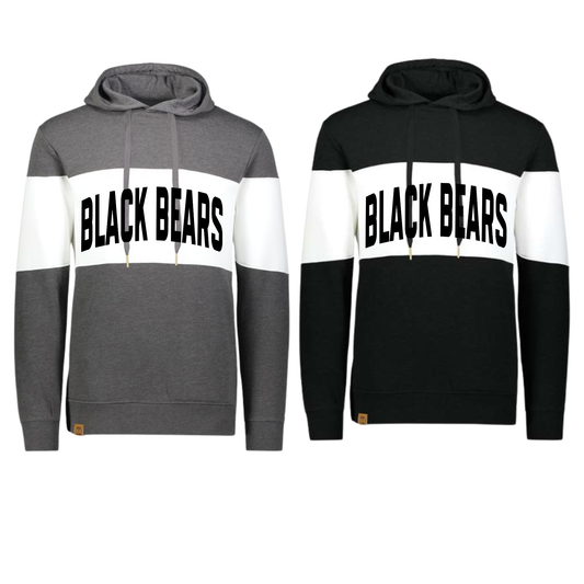 229563 Varsity Striped Hoodie- BLACK BEARS