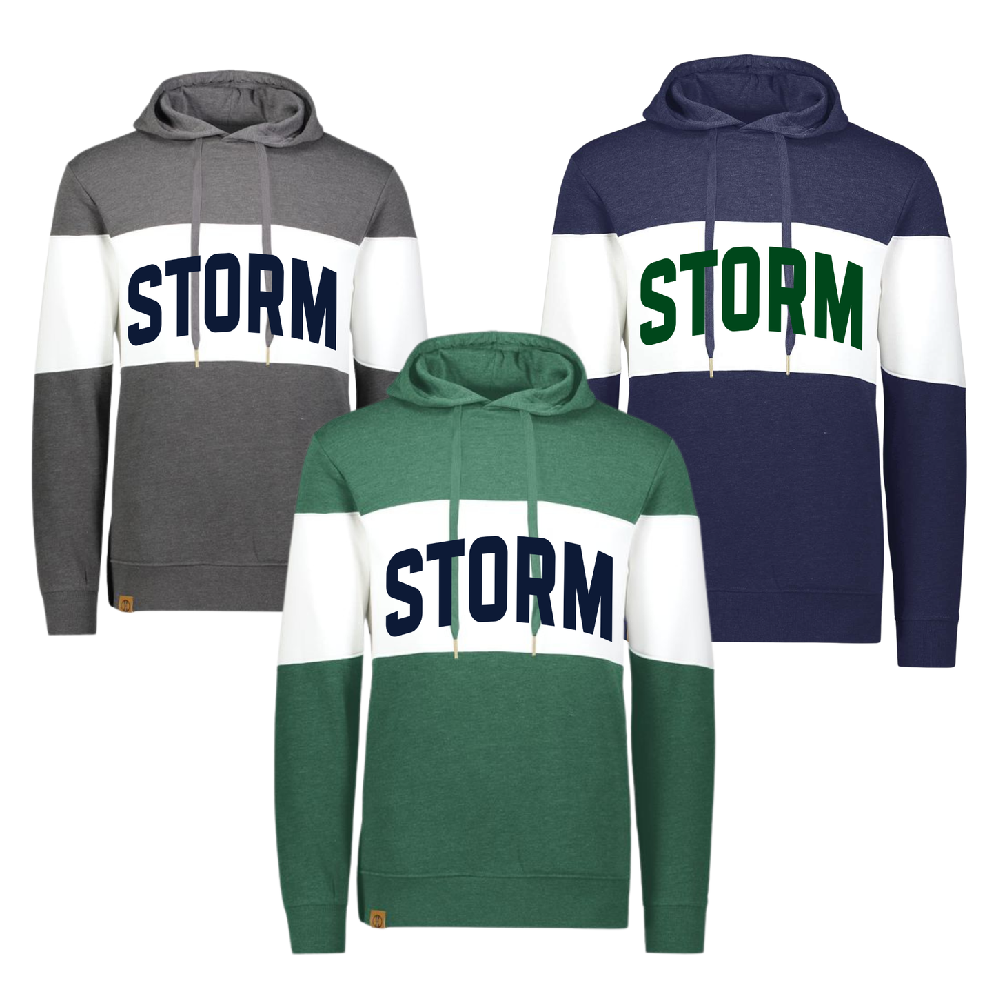 229563 Varsity Striped Hoodie- STORM