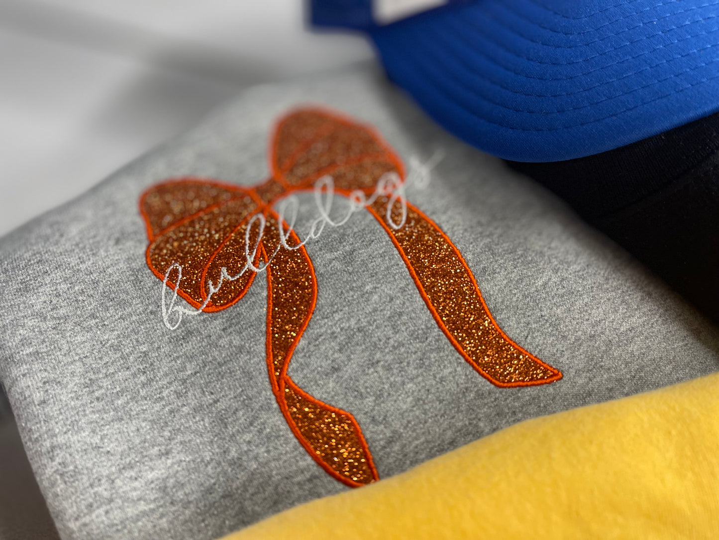 18000 CUSTOM Glitter Bow Embroidered Sweatshirts