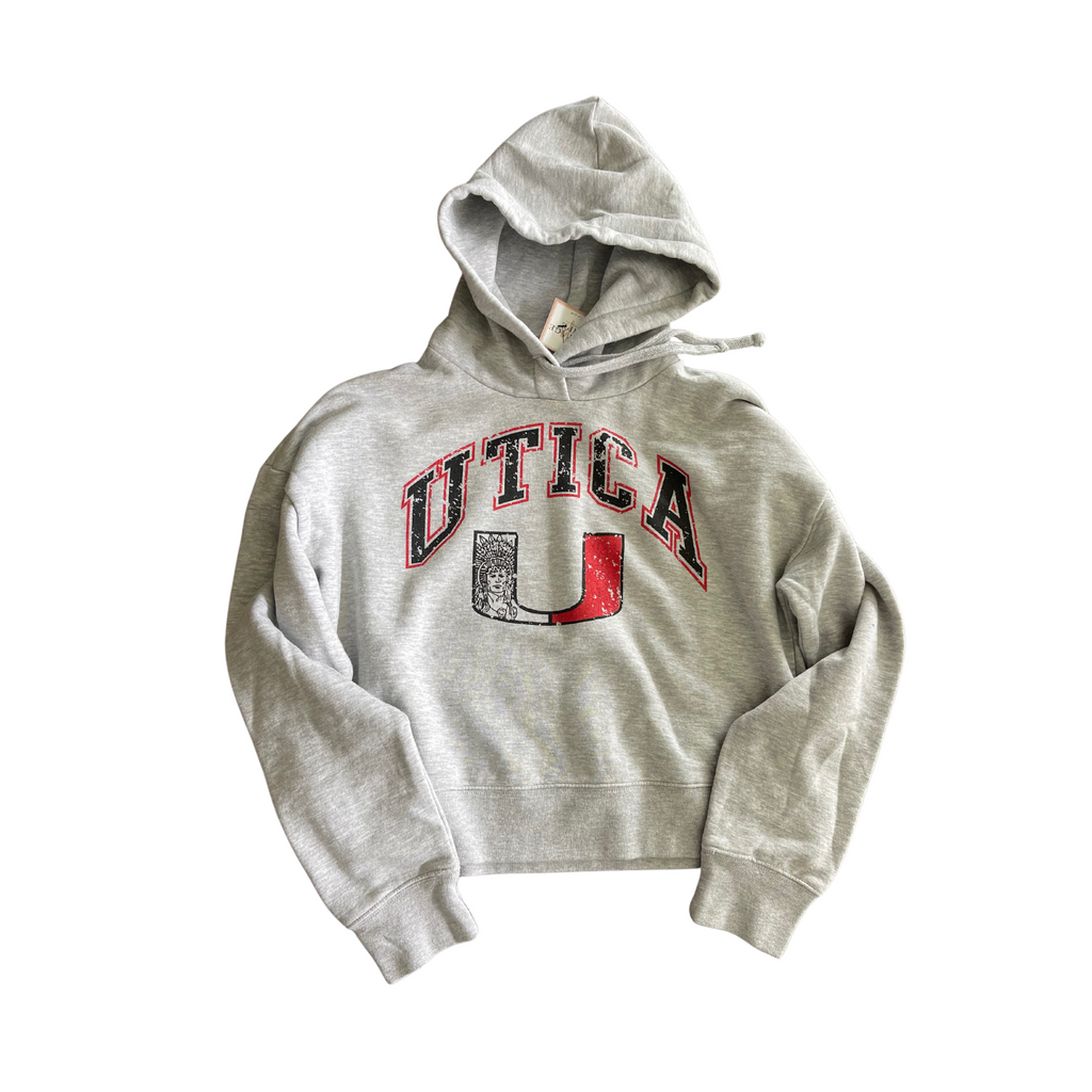 LADIES MEDIUM- UTICA REDSKINS - CROPPED HOODIE- RTS (people tend to size up one in these)