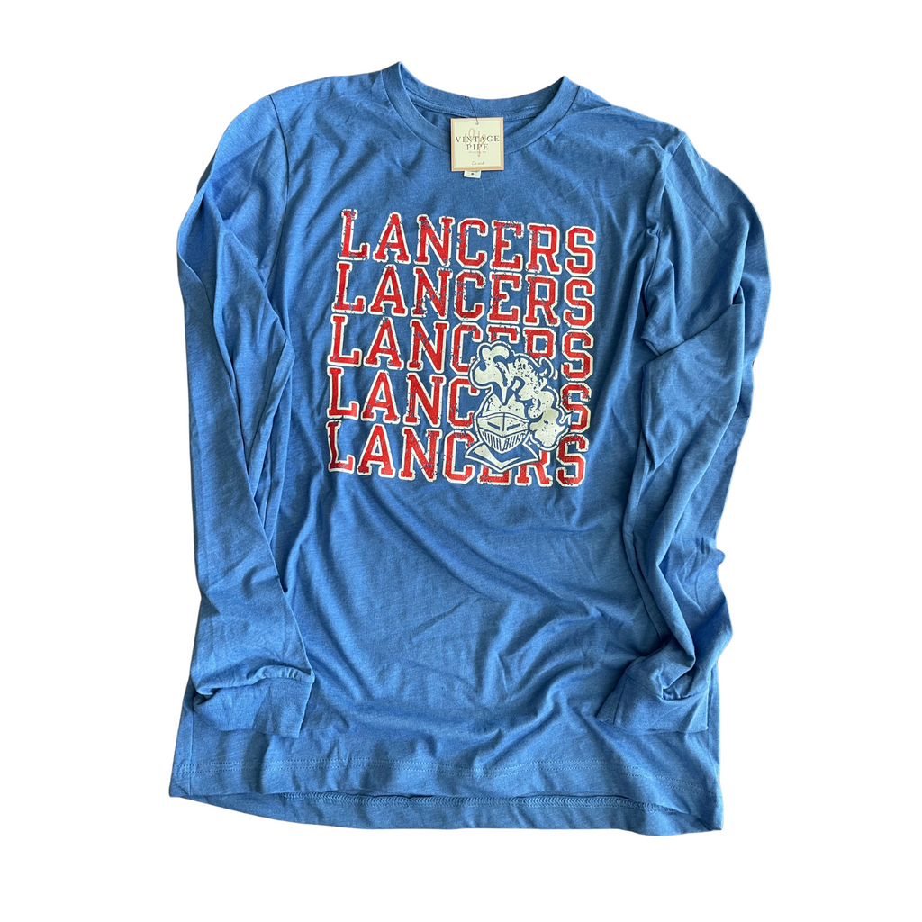 ADULT MEDIUM- STACKED LANCERS- LONG SLEEVE Tee- RTS