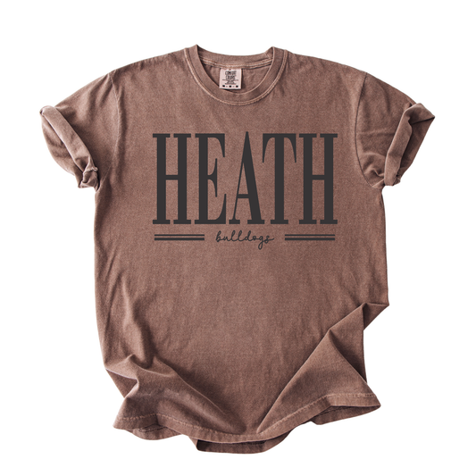 1717 HEATH BULLDOGS TEXT- ESPRESSO