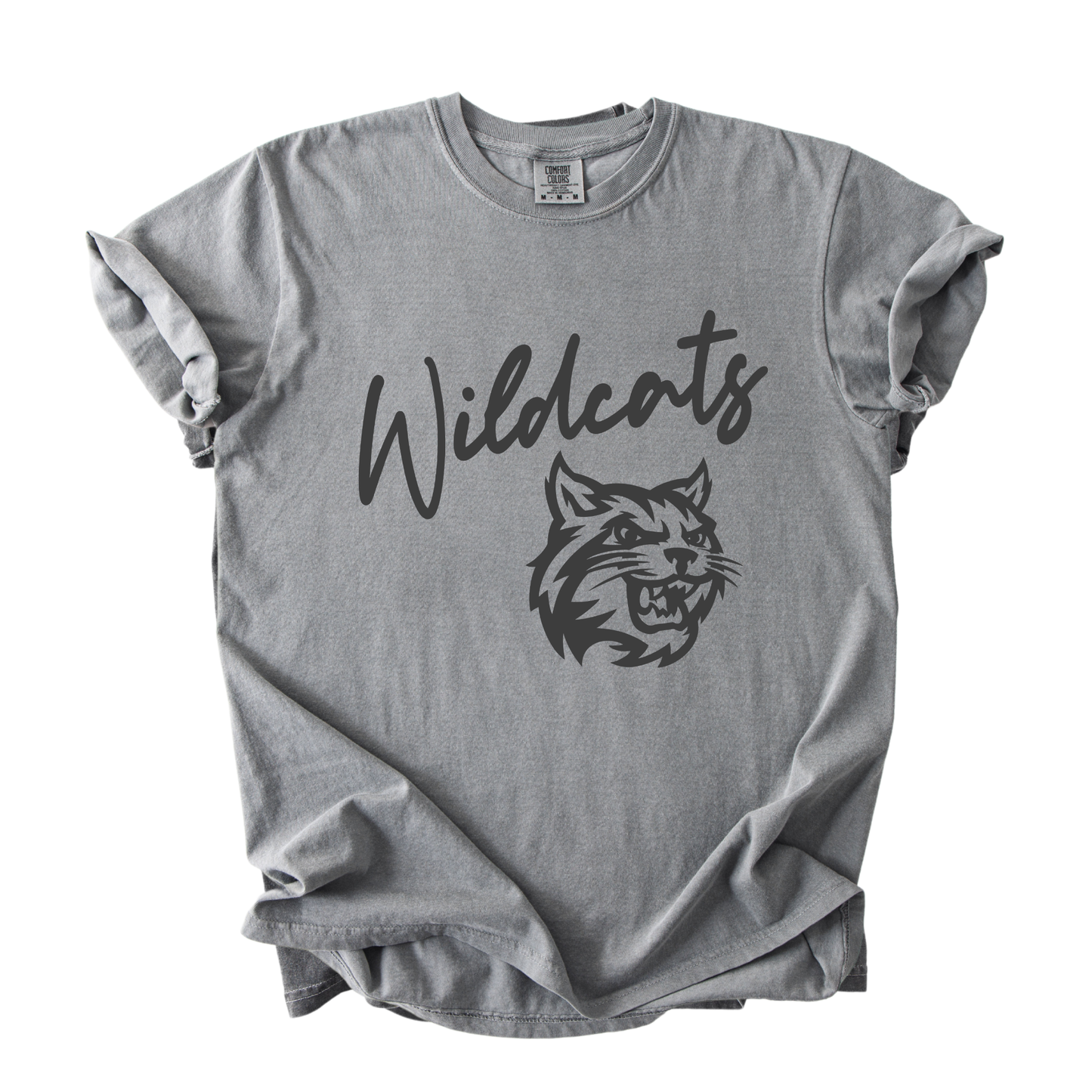 1717 SCRIPT MASCOT WILDCATS- GREY