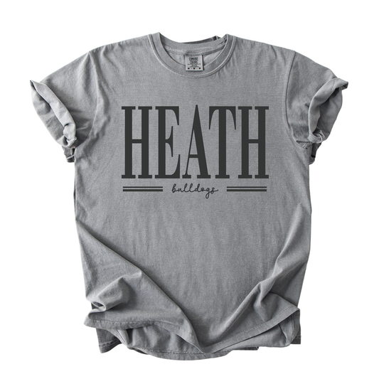 1717 HEATH BULLDOGS TEXT- GREY