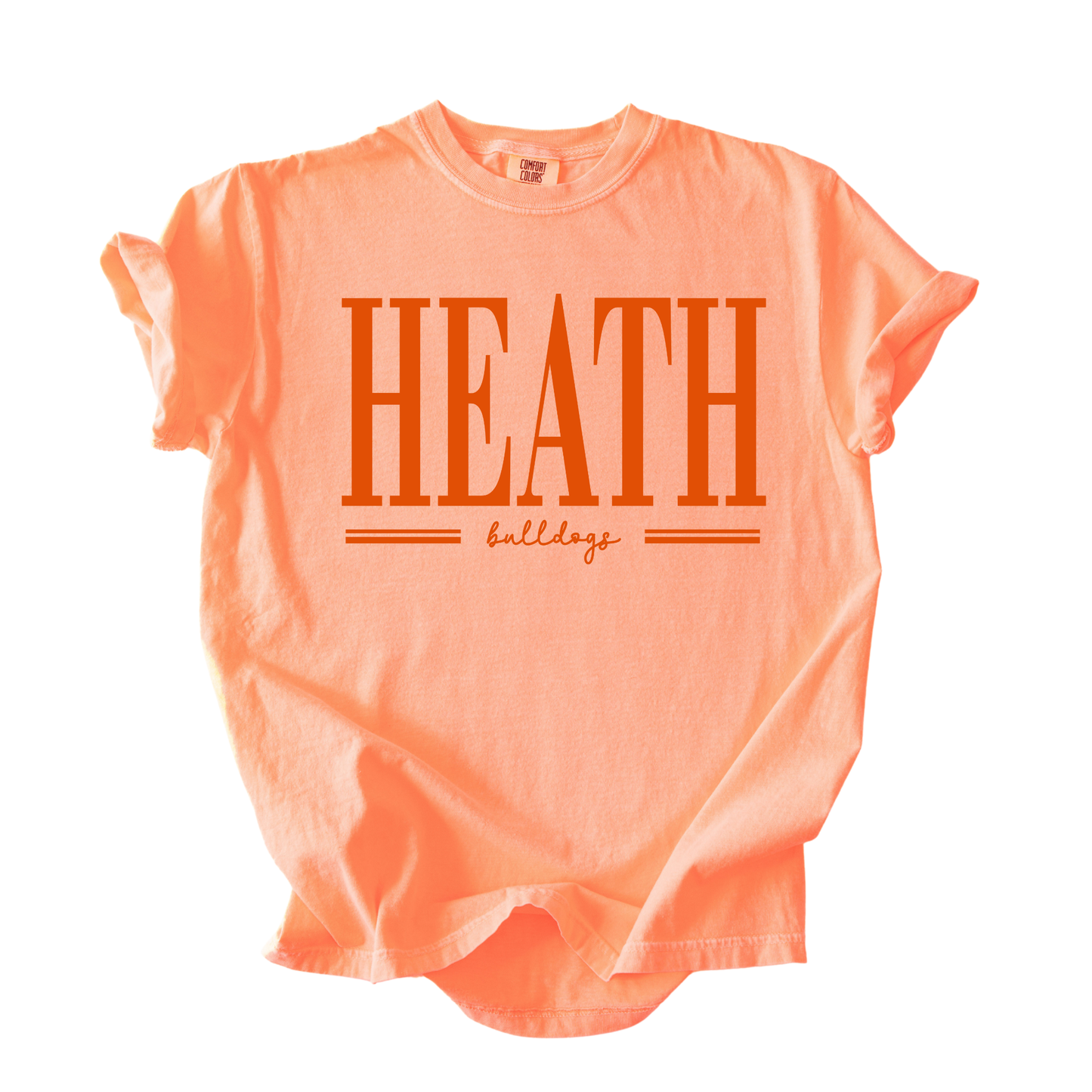 1717 HEATH BULLDOGS TEXT- MELON