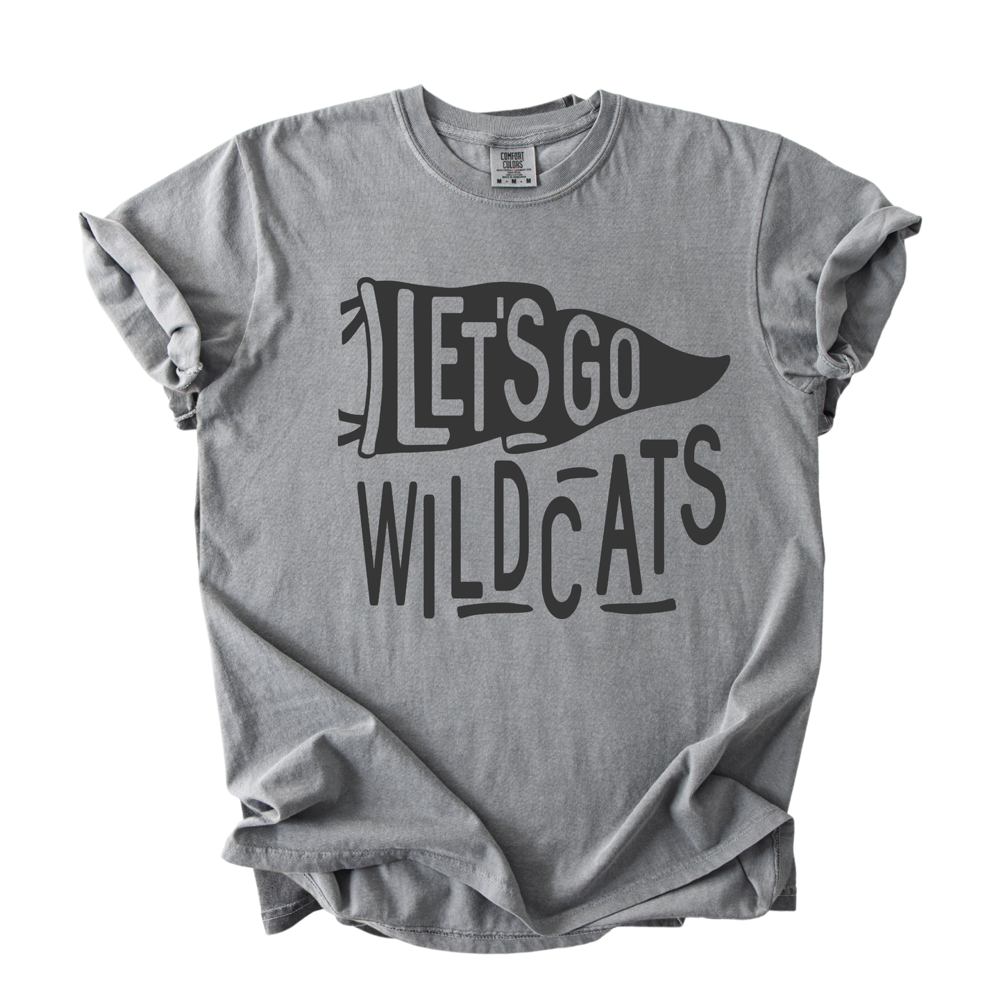 1717 LET'S GO WILDCATS PENNANT WILDCATS- GREY