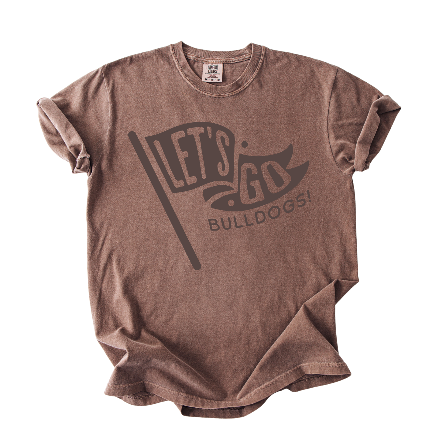 1717 LET'S GO BULLDOGS FLAG- ESPRESSO