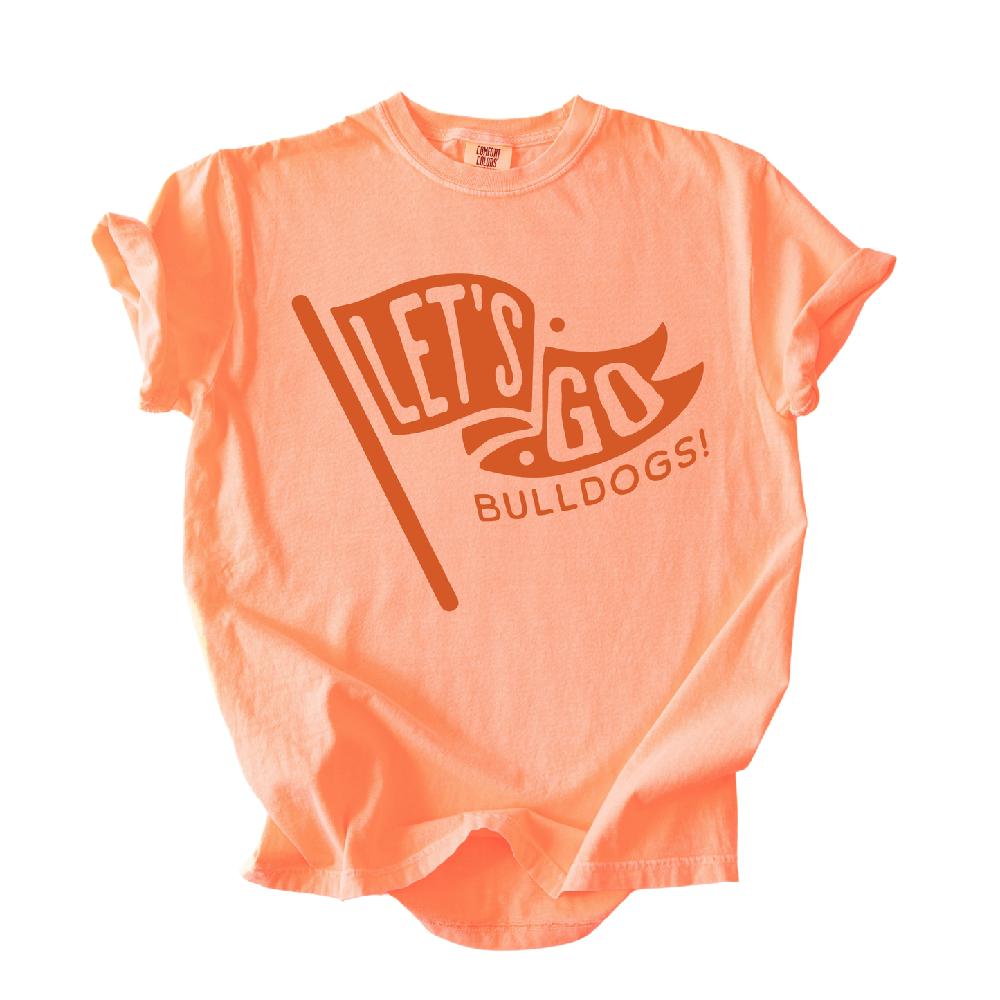 1717 LET'S GO BULLDOGS FLAG- MELON