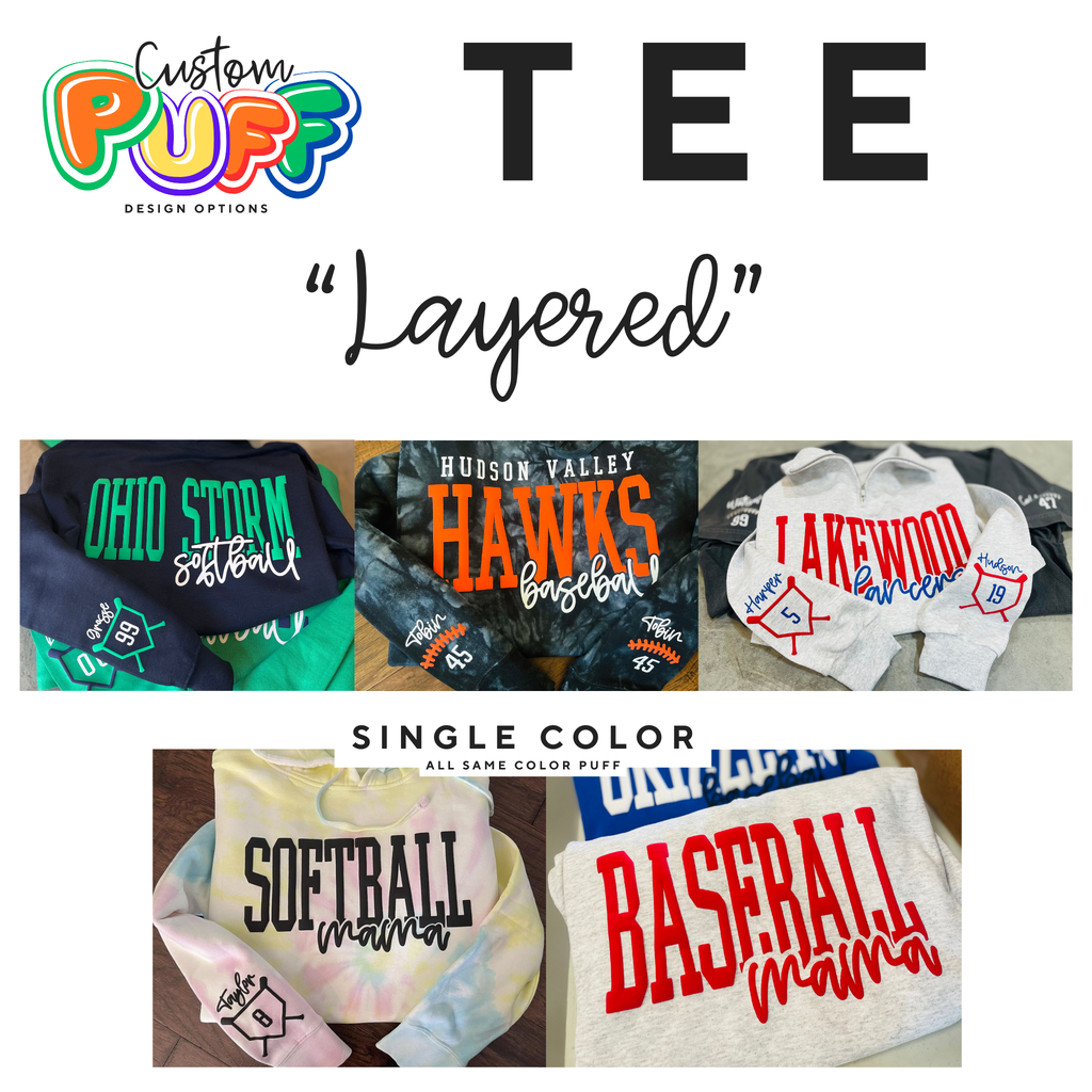 LAYERED PUFF DESIGN: Unisex Tee