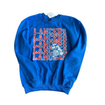 YOUTH LARGE- LANCERS STACKED CREW SWEATSHIRT- RTS