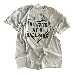ADULT 3X- ALWAYS AT A BALLPARK- COMFORT COLOR BLAST TEE- RTS