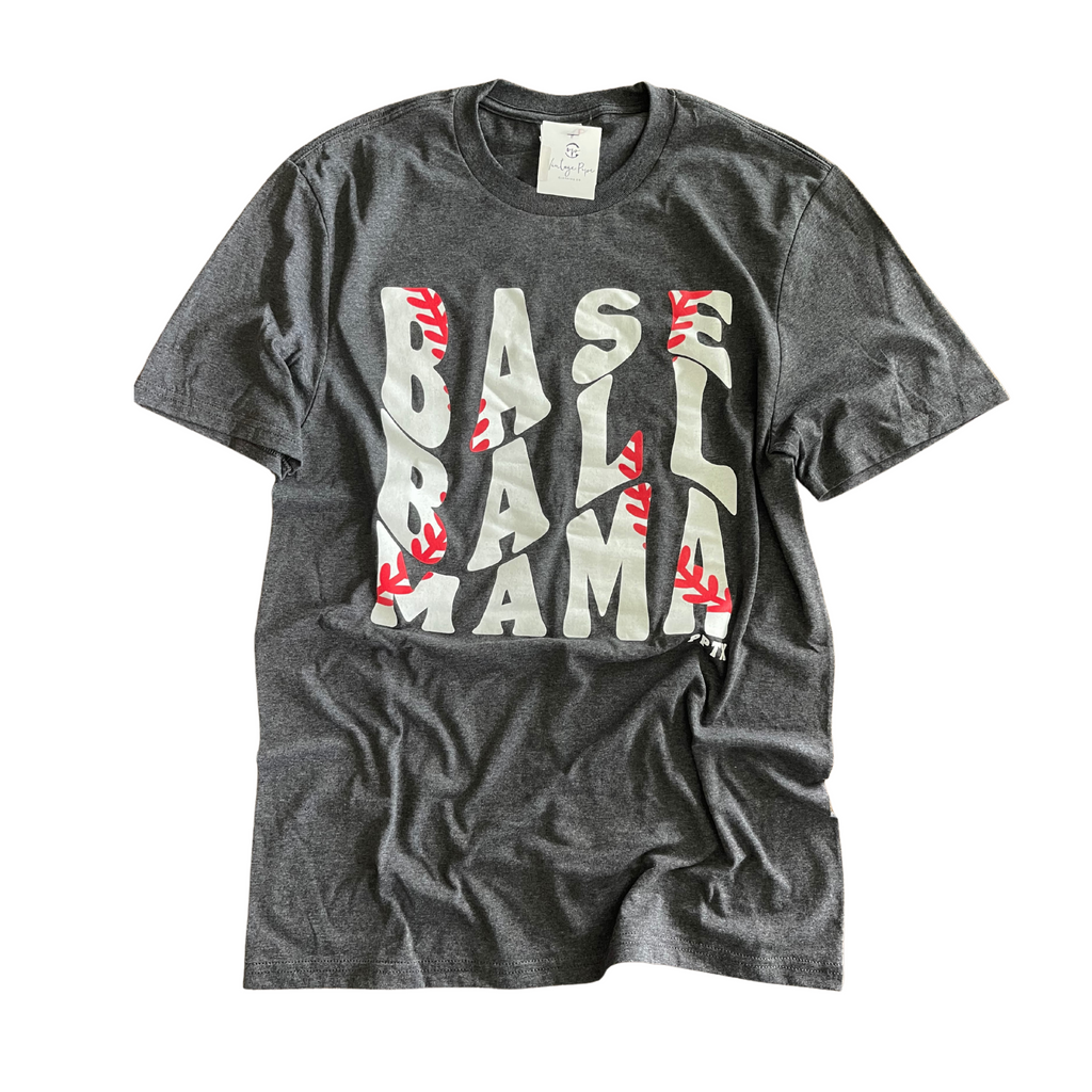 ADULT SMALL- BASEBALL MAMA- TEE- RTS