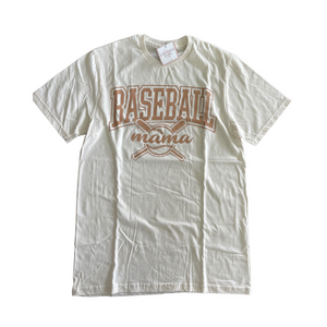 ADULT SMALL- NEUTRAL BASEBALL MAMA- TEE- RTS