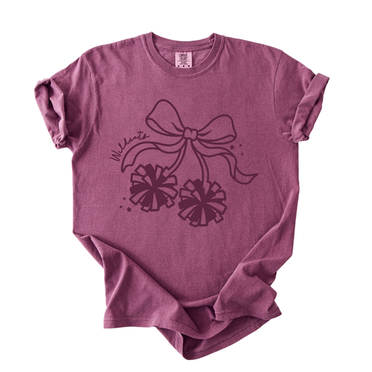 1717 CHERRY POM POMS WILDCATS- MAROON