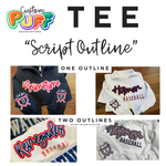 SCRIPT OUTLINE PUFF DESIGN: Unisex Tee