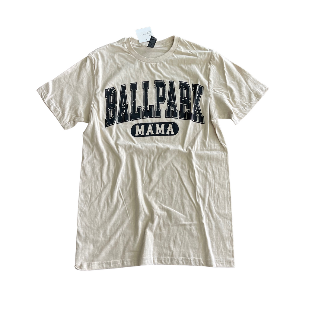 ADULT SMALL- BALLPARK MAMA- TEE- RTS